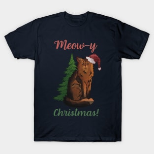 Meow-y Christmas! - Somali Cat T-Shirt